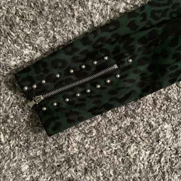 Nasty Gal Leopard Moto Jacket with Studs - Picture 13 of 16
